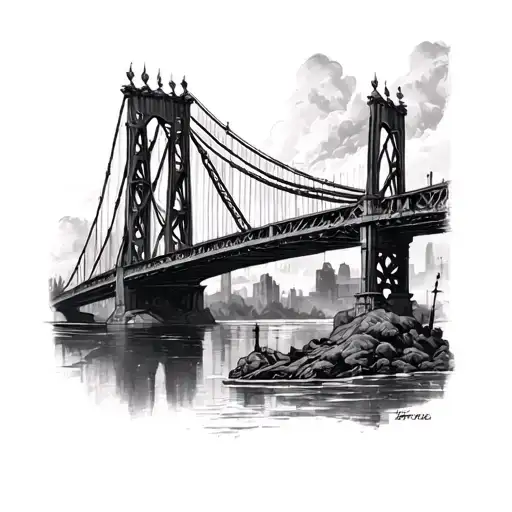Burning Bridges tattoo design idea