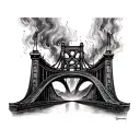 Burning Bridges tattoo design idea
