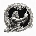 prometheus giving fire tattoo design idea