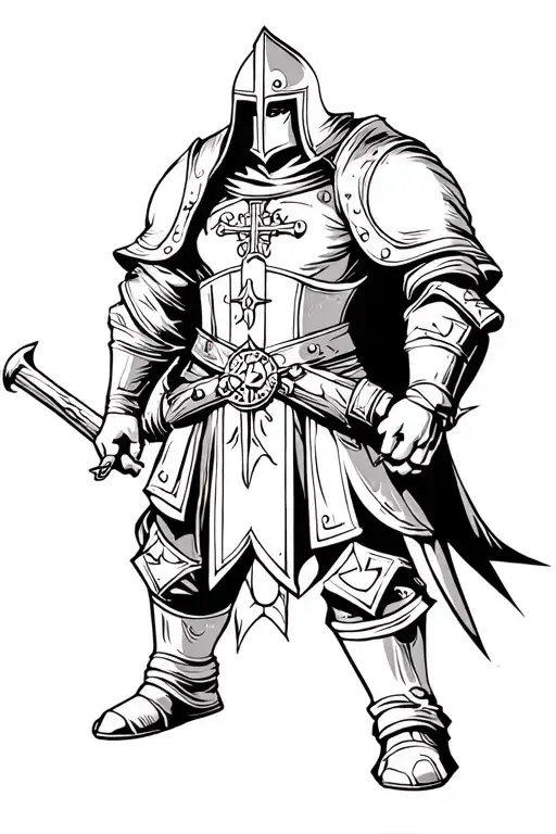 kinghts templar tattoo design idea