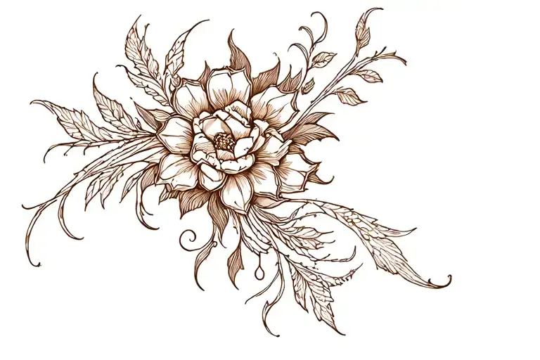 Lier lace wood tattoo design idea