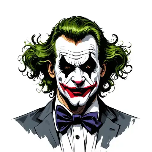 A joker version of the say no evil, hear no evil, see no evil tattoo design idea