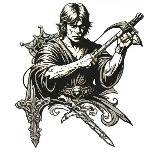 luke skywalker tattoo design idea