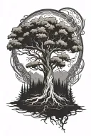 Tree tattoo symbolizing growth and resilience tattoo design idea