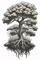 Tree tattoo symbolizing growth and resilience tattoo design idea