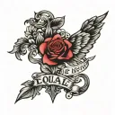 equal rights tattoo design idea