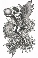icarus falling from the sun tattoo design idea