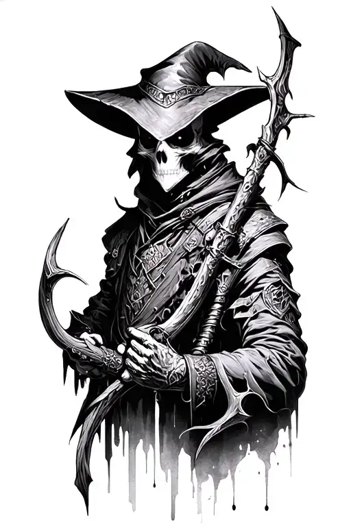 Bloodborne Hunter tattoo design idea