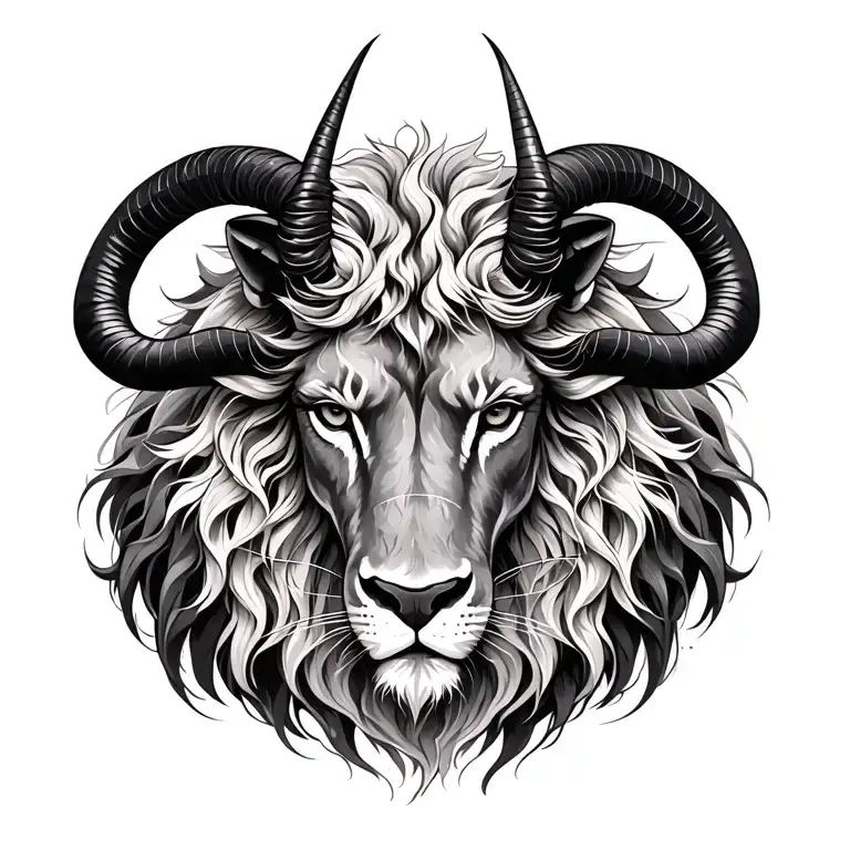 Leo Capricorn Taurus zodiac combination tattoo design idea