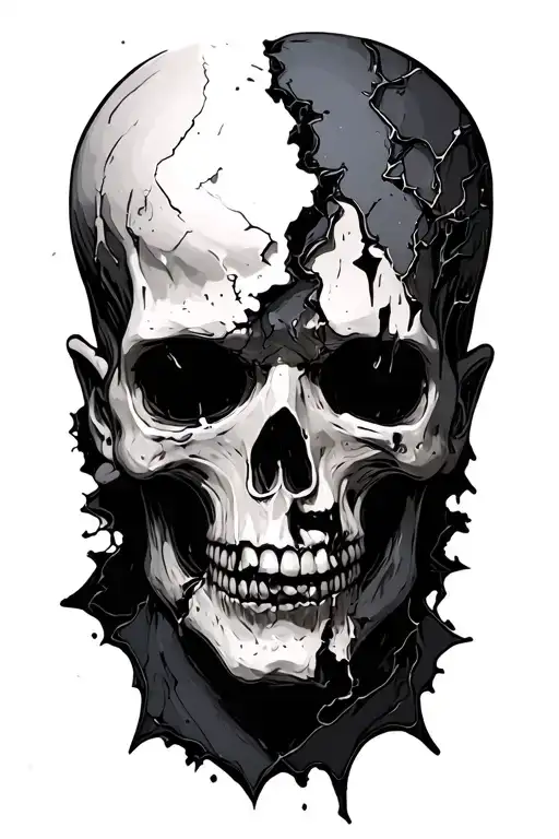 Torn Ripped Skin tattoo design idea