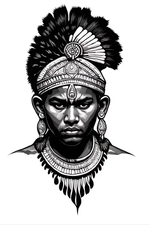 Ethiopian warrior tattoo design idea