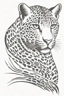 leopard print and cat scratch marks tattoo design idea
