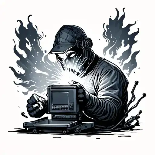 welding tattoo design idea