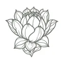 heart artichoke stone tattoo design idea