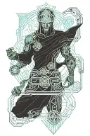 male god full body symbolizing power and rebirth tattoo design idea