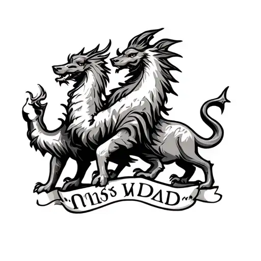welsh dad brother family navy tattoo design idea