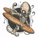 alien in a wormhole interstellar tattoo design idea