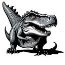 dinosaur and lightning mcqueen tattoo design idea