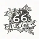 route 66 sign tattoo design idea