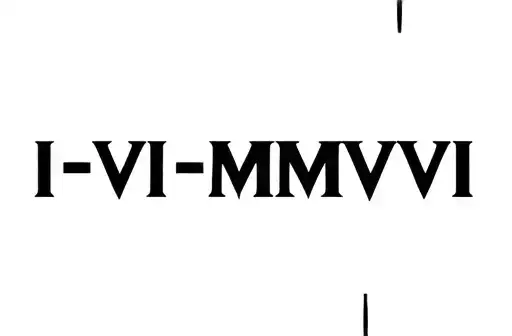 "I•VI•MMVIII" tattoo design idea