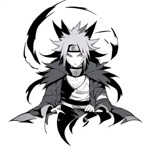 Naruto Minato with Kurama tattoo design idea