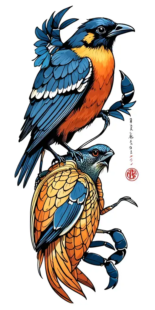 Raven, Oriole bird, Terrapin Turtle, Bromo Seltzer Arts Tower, blue crab and maryland  tattoo design idea