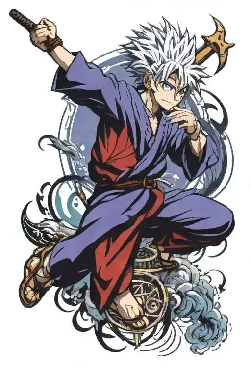 killua Hunter x hunter tattoo design idea