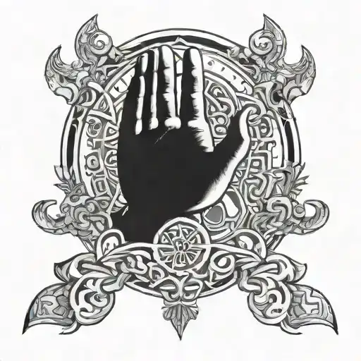 knowledge mudra tattoo design idea