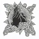 knowledge mudra tattoo design idea