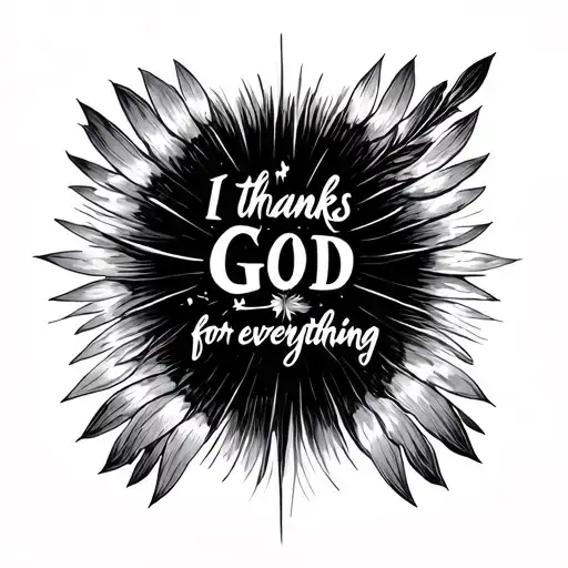 i thanks God for everything 🙏 tattoo design idea