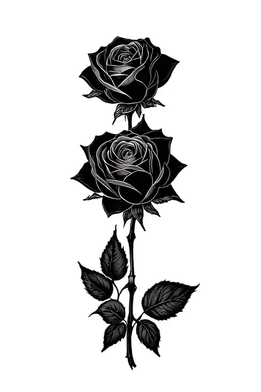 rose tattoo design idea