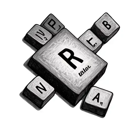 Scrabble Tile tattoo design idea