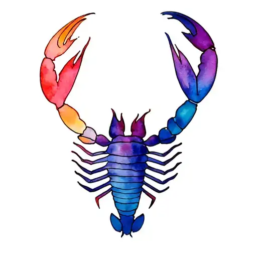 cancer & scorpio zodiac sign tattoo design idea