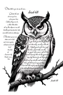 Isaiah 6:8 scripture incorporating relevant with owl tattoo design idea