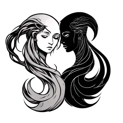 Aquarius And Gemini tattoo design idea