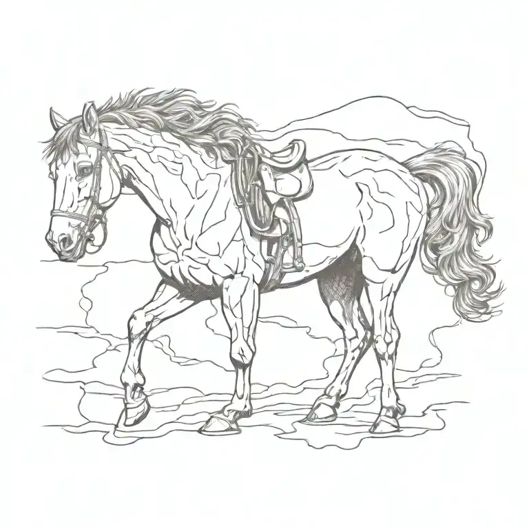 Crazy Horse tattoo design idea