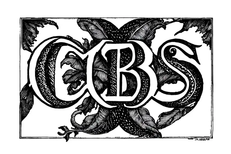 initials CBS with number 11 19 21 tattoo design idea