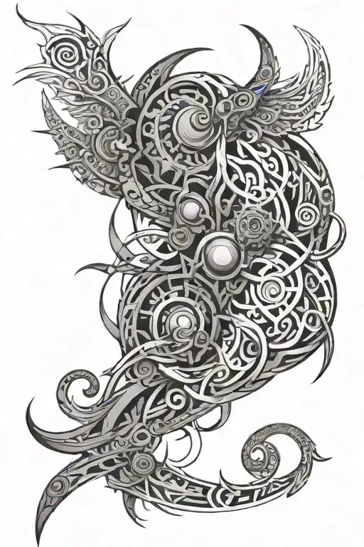bio tribal lines going tattoo design idea