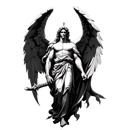 Archangel Michael tattoo design idea