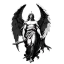 Archangel Michael tattoo design idea