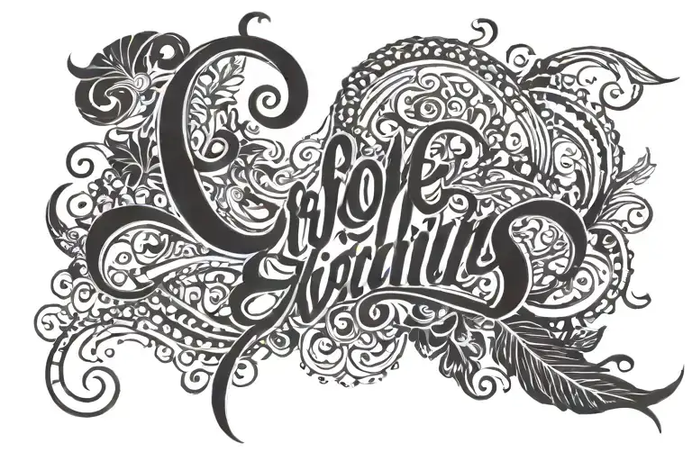 Jerome Williams Jr cursive tattoo design idea