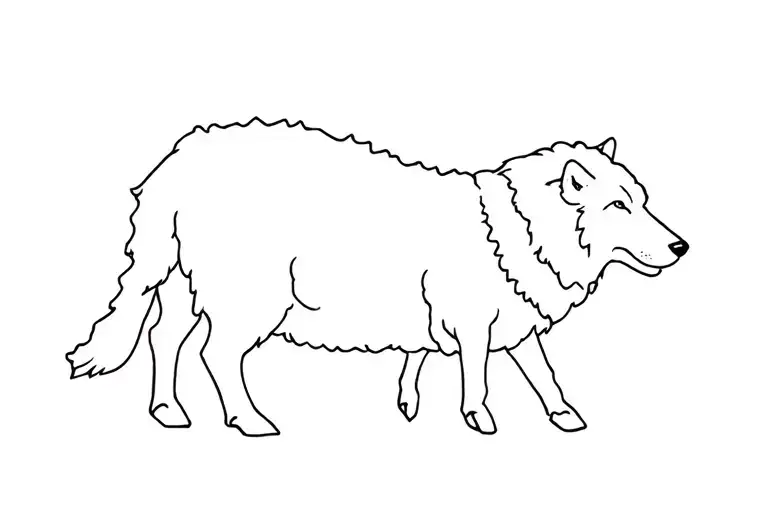 wolf in a sheeps clothing tattoo design idea
