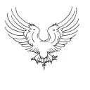 polish eagle in front tattoo design idea