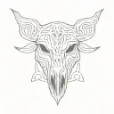 celtic boar skull teeth tattoo design idea