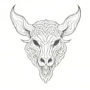 celtic boar skull teeth tattoo design idea