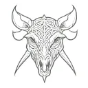 celtic boar skull teeth tattoo design idea