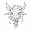 celtic boar skull teeth tattoo design idea