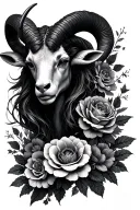 aries gemini taurus astrological with flowers intertwined tattoo design idea