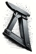french guillotine blade tattoo design idea