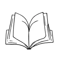 simple book open tattoo design idea